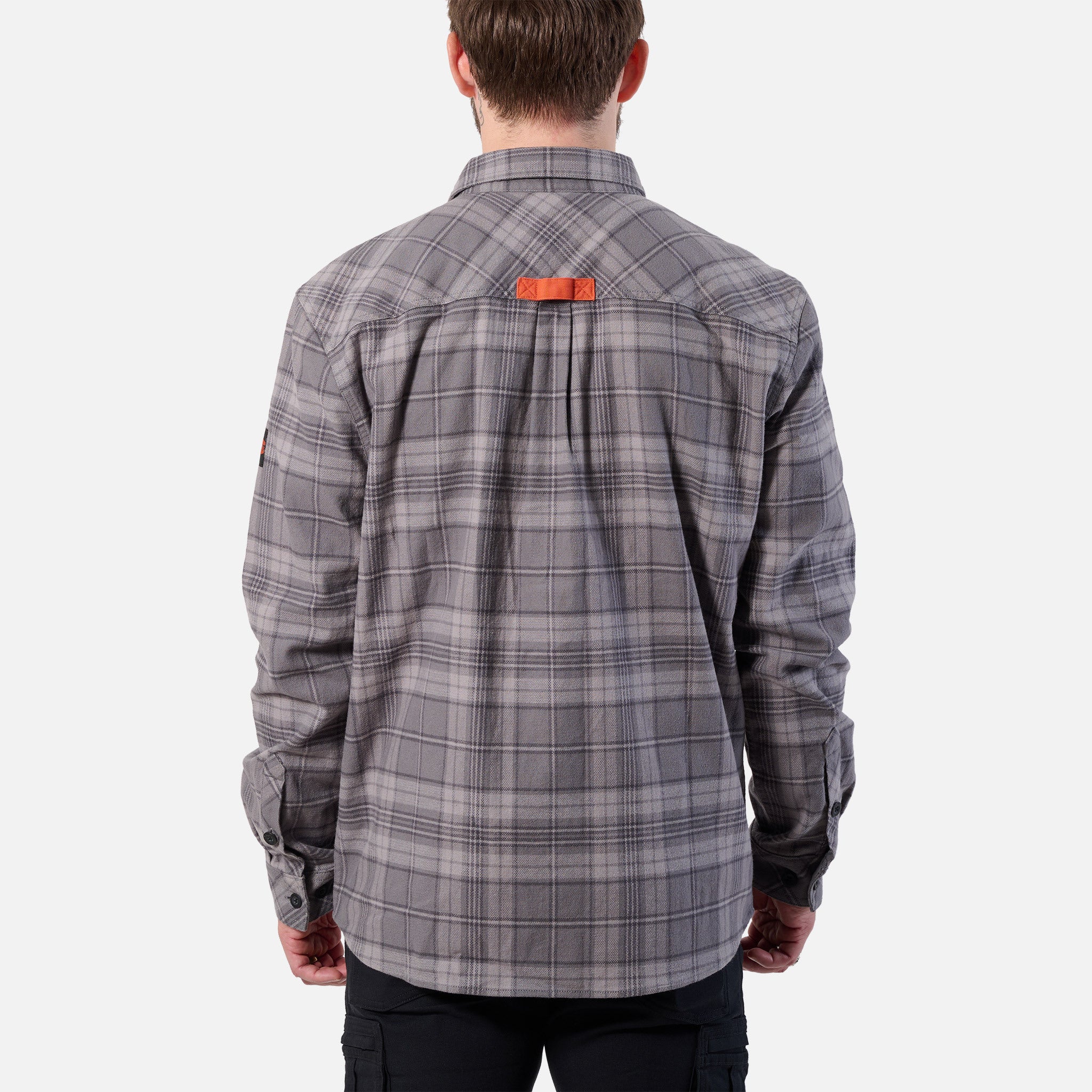 The BRUNT Flannel Shirt - Light Grey Plaid