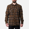 The BRUNT Flannel Shirt - Dark Brown Plaid