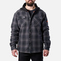 The BRUNT Flannel Jacket - Charcoal and Black Plaid