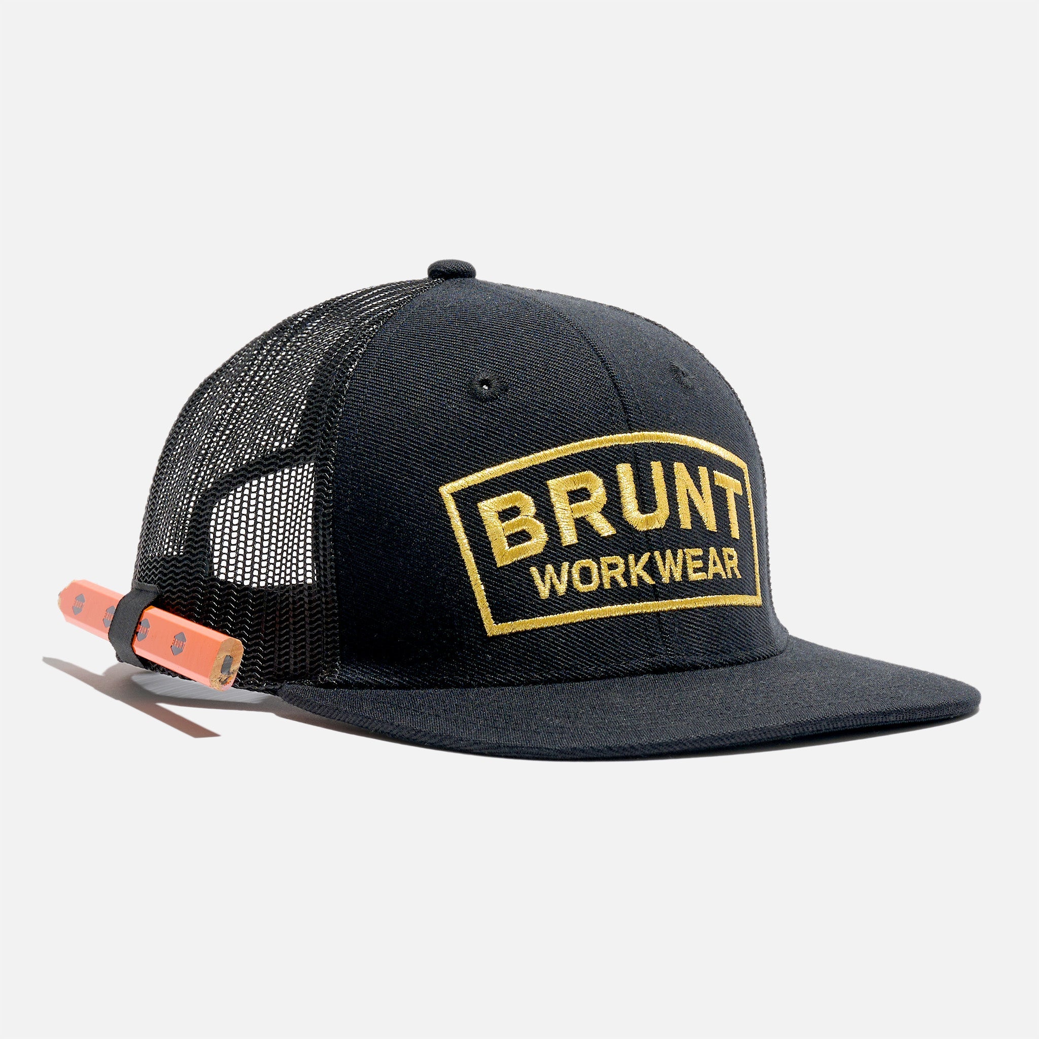 Flat Brim Snapbacks - Black And Gold