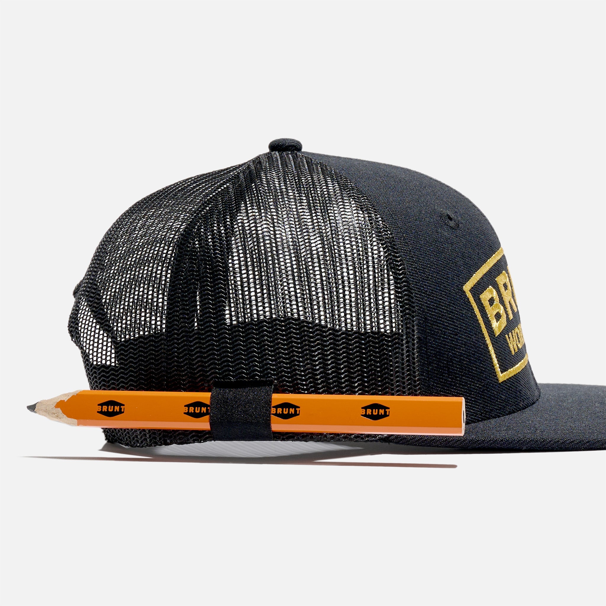Flat Brim Snapbacks - Black And Gold