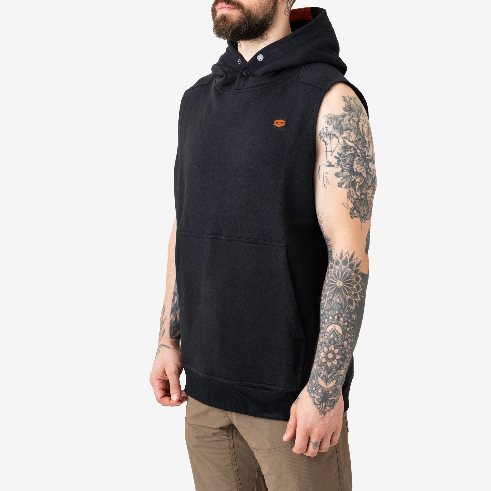 The Shevlin Sleeveless Hoodie - Black