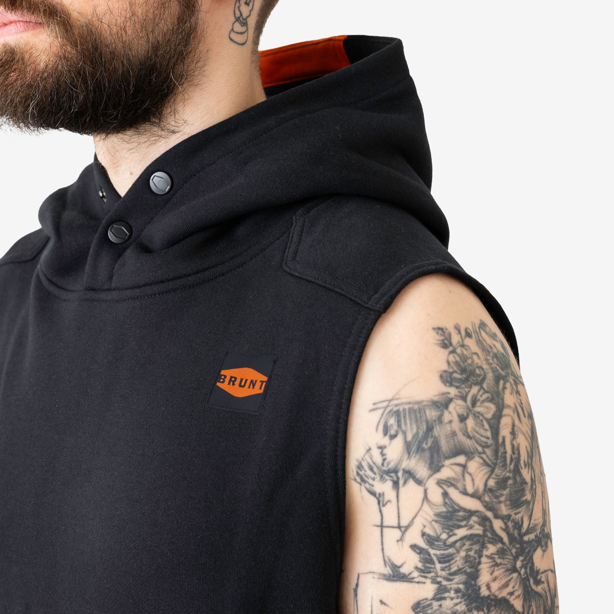 The Shevlin Sleeveless Hoodie - Black