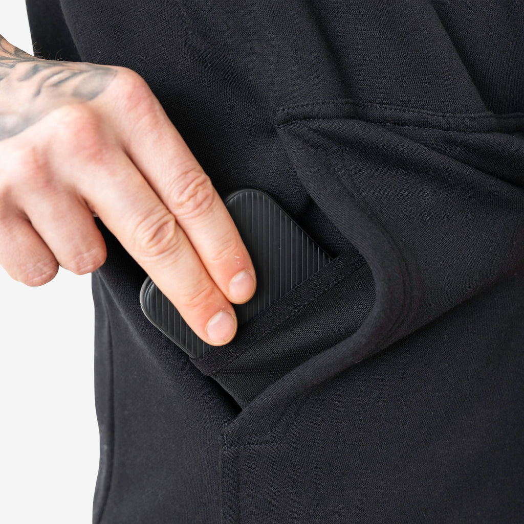 The Shevlin Sleeveless Hoodie - Black