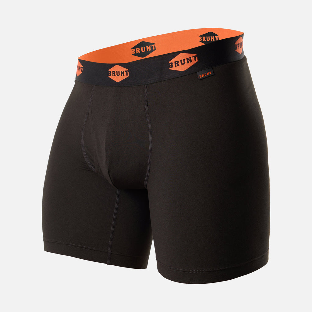 The 9\" Comfort Tech Boxer Brief (2 Pack) - Black and Heathered Grey