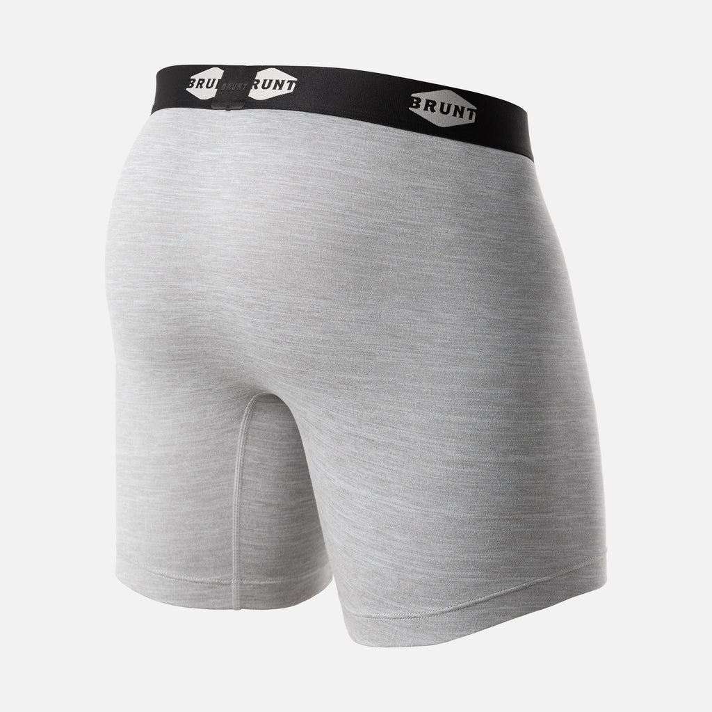 The 9\" Comfort Tech Boxer Brief (2 Pack) - Black and Heathered Grey