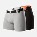 The 6\" Comfort Tech Boxer Brief (2 Pack) - Black and Heathered Grey
