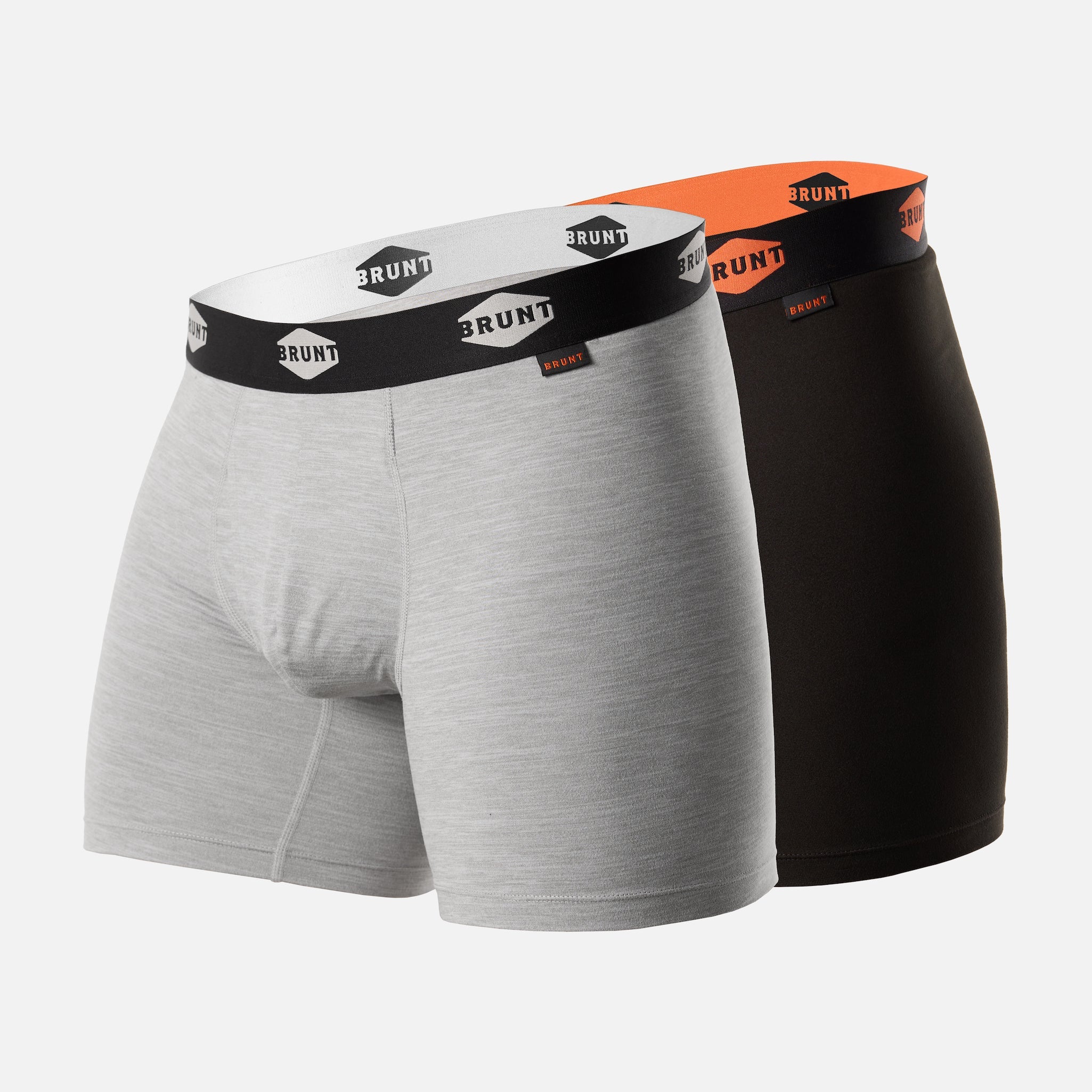 The 6\" Comfort Tech Boxer Brief (2 Pack) - Black and Heathered Grey
