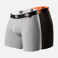 The 9\" Comfort Tech Boxer Brief (2 Pack) - Black and Heathered Grey