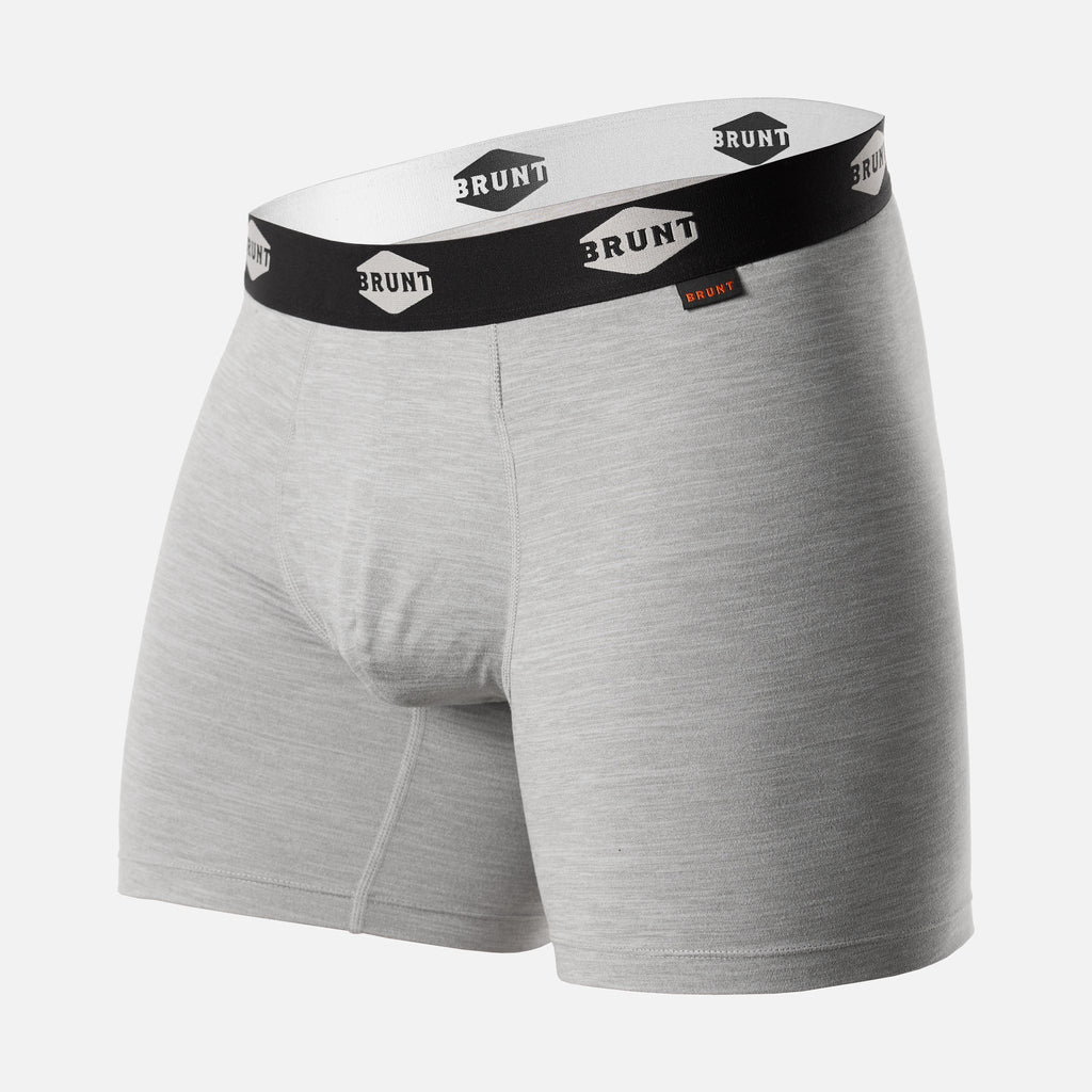 The 6\" Comfort Tech Boxer Brief (2 Pack) - Black and Heathered Grey