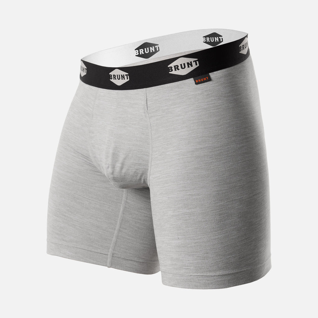 The 9\" Comfort Tech Boxer Brief (2 Pack) - Black and Heathered Grey
