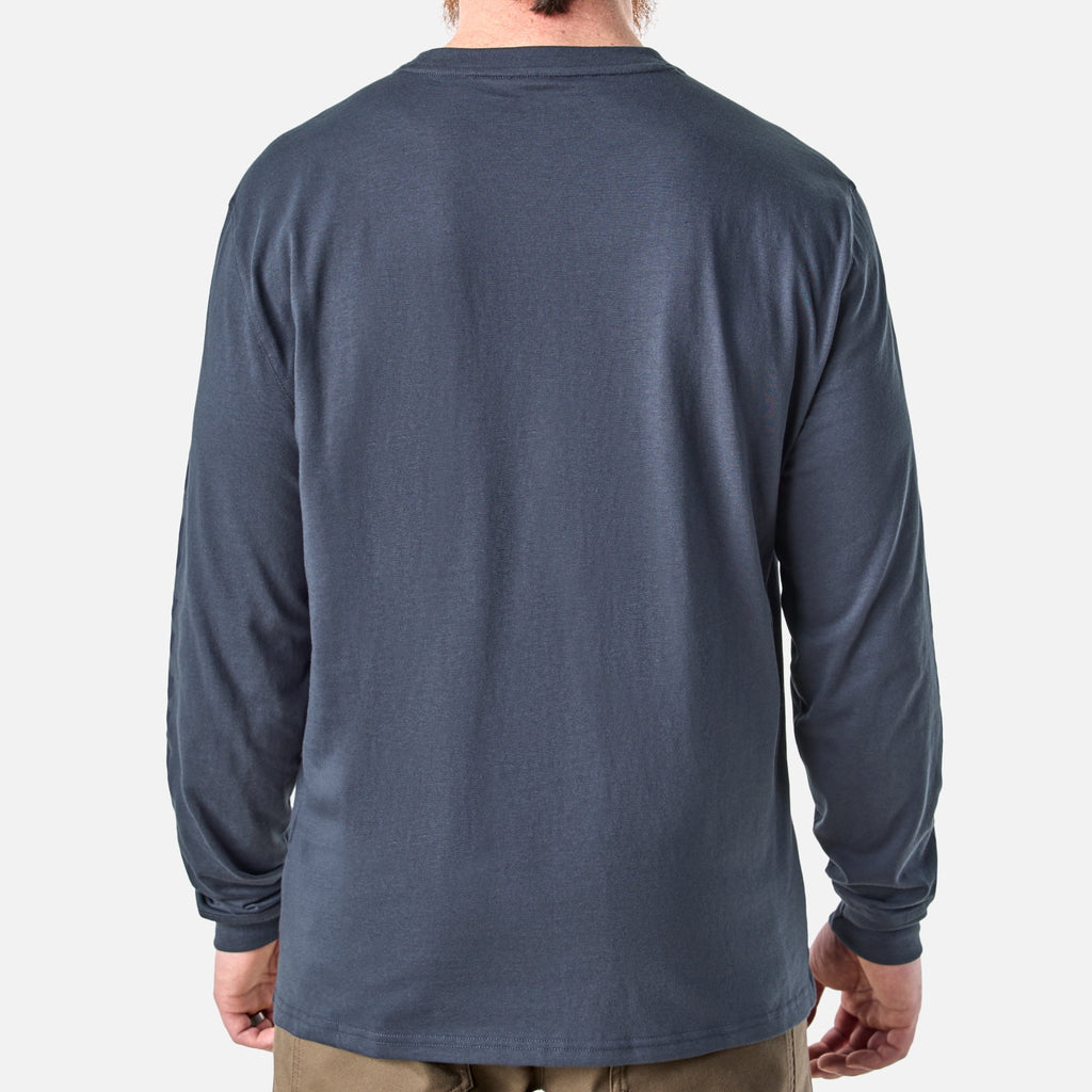 The Martin Long Sleeve Pocket Tee - Navy Blue
