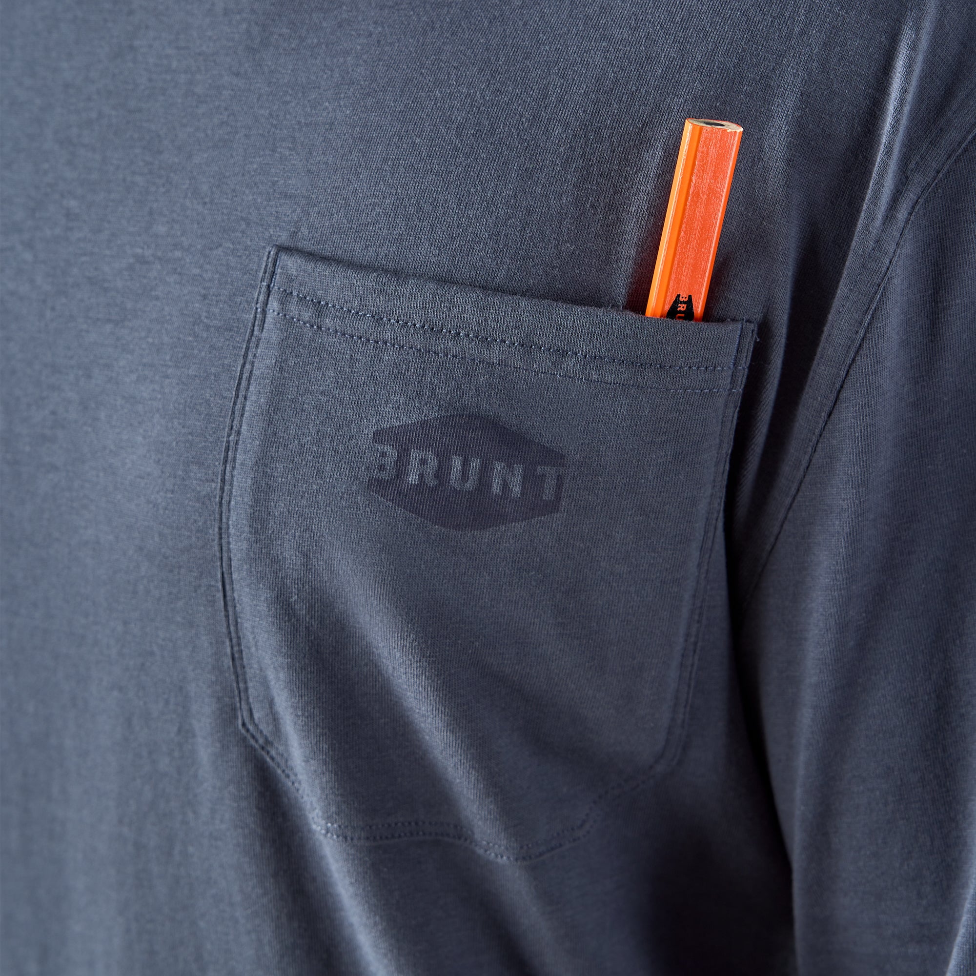 The Martin Long Sleeve Pocket Tee - Navy Blue