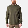 The Martin Long Sleeve Pocket Tee - Army Green Heather