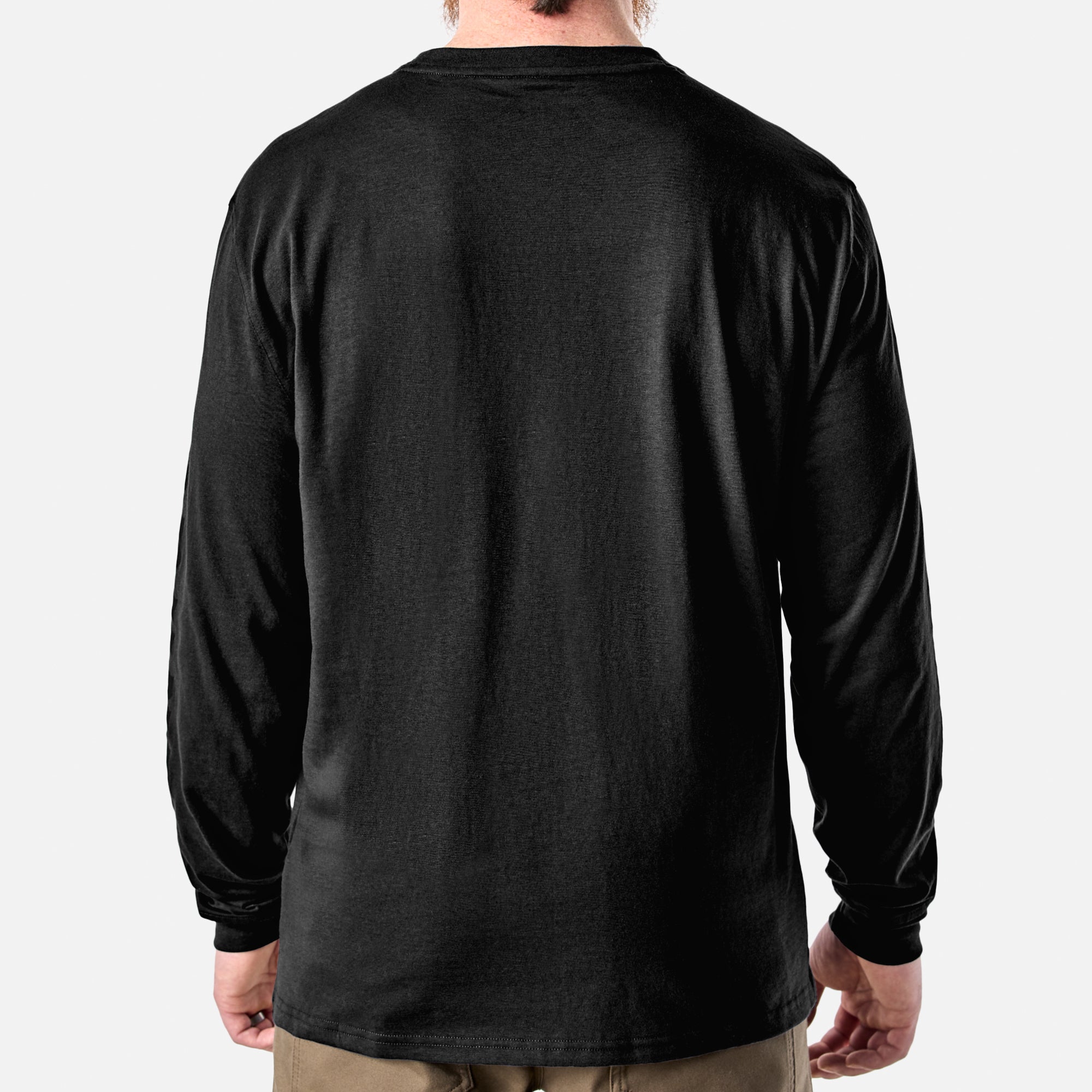 The Martin Long Sleeve Pocket Tee - Black