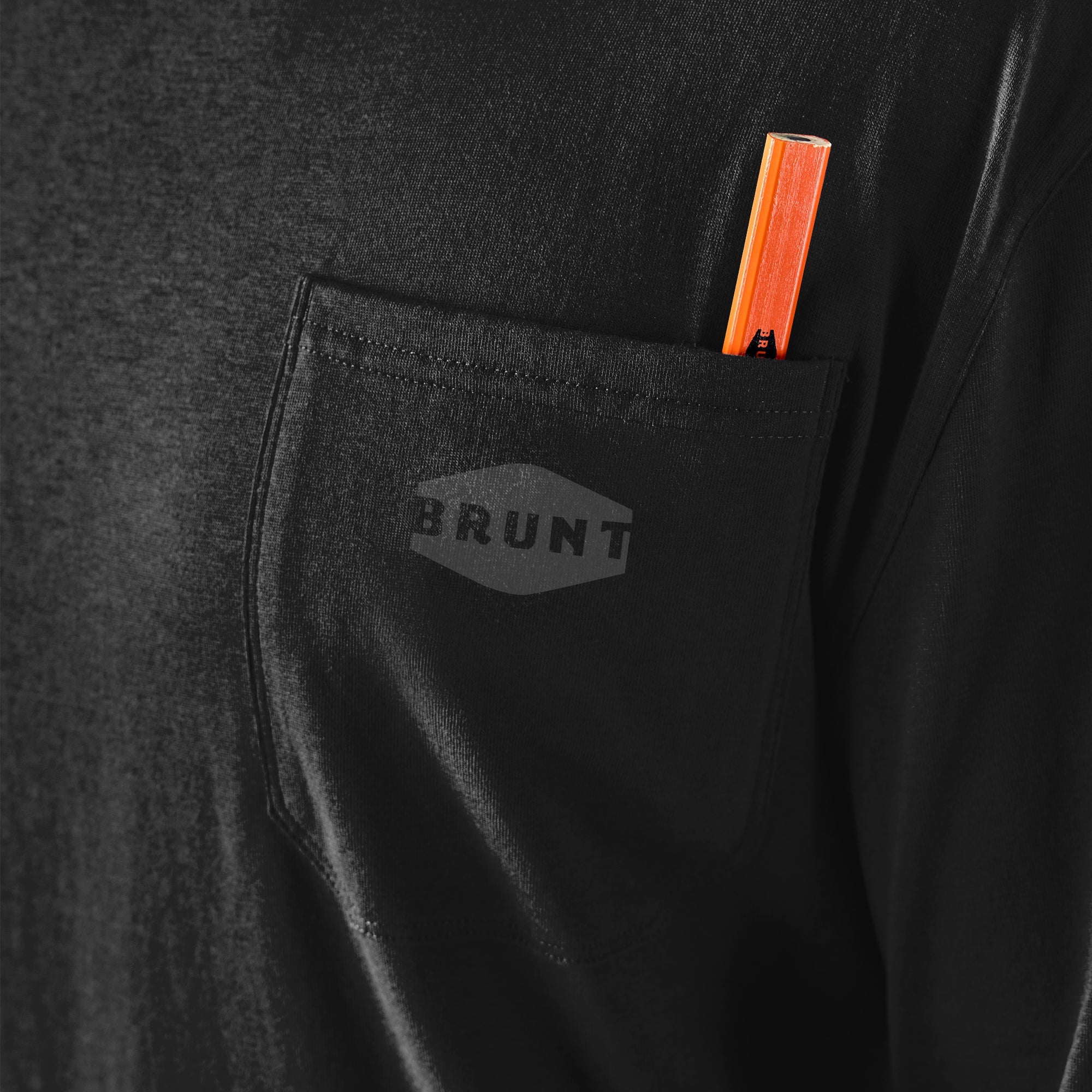 The Martin Long Sleeve Pocket Tee - Black