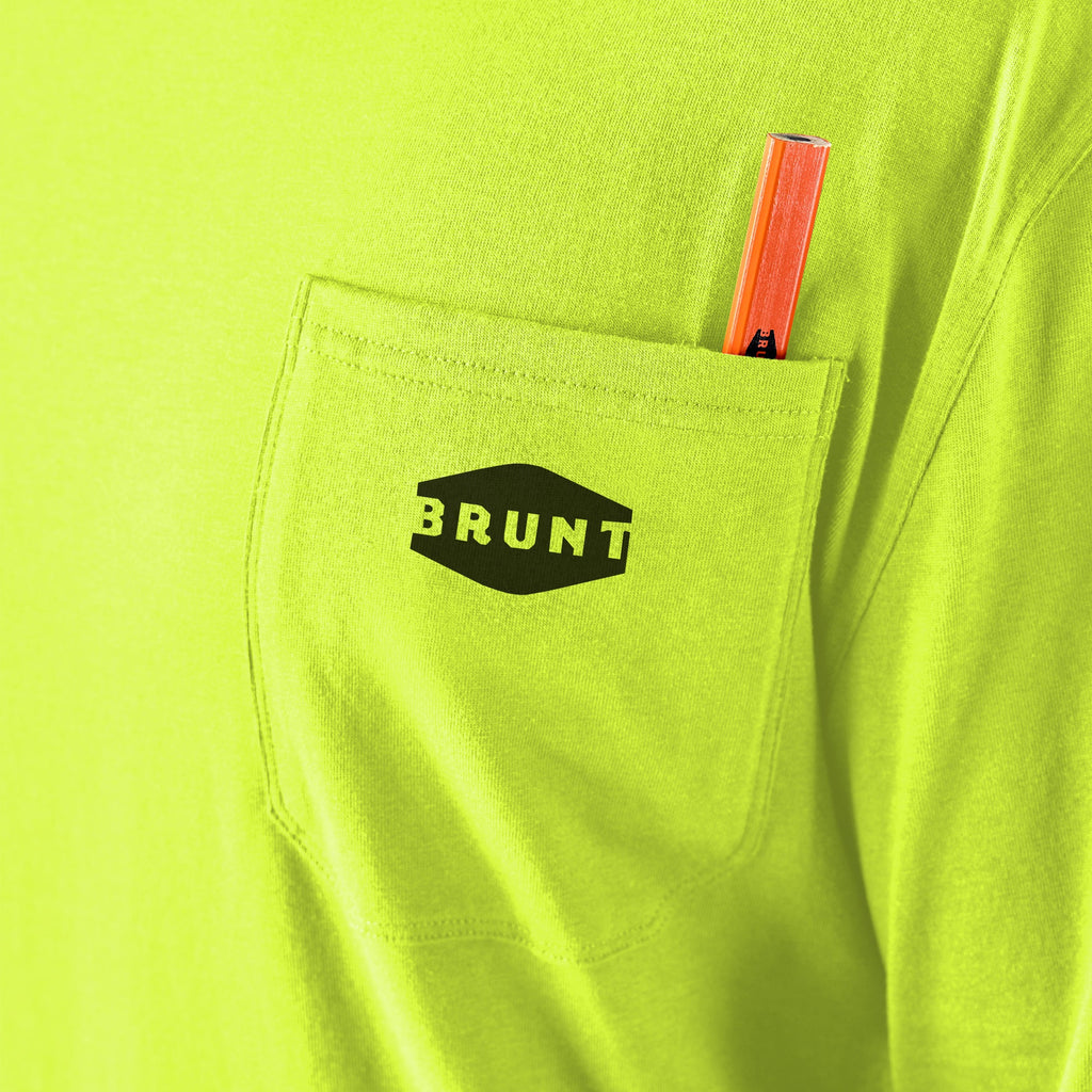 The Martin Long Sleeve Pocket Tee - Safety Yellow