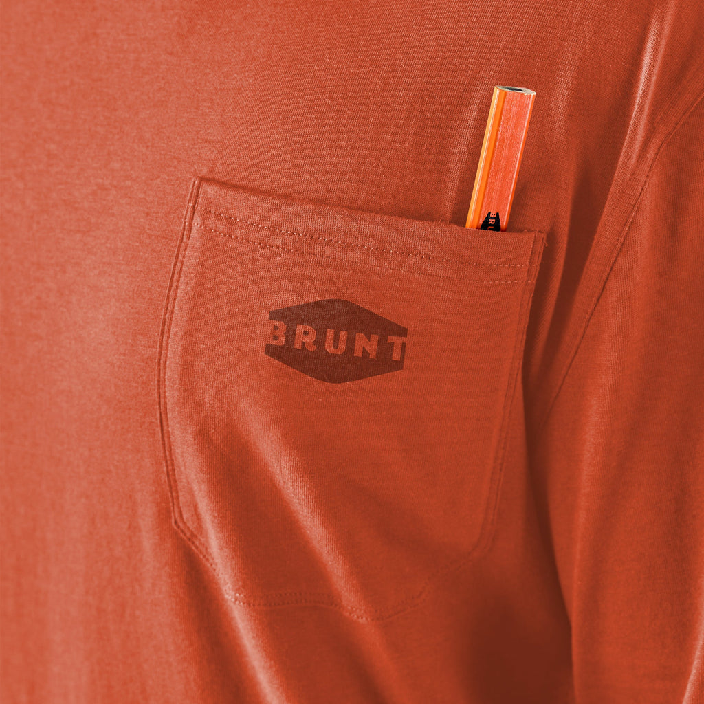 The Martin Long Sleeve Pocket Tee - BRUNT Orange