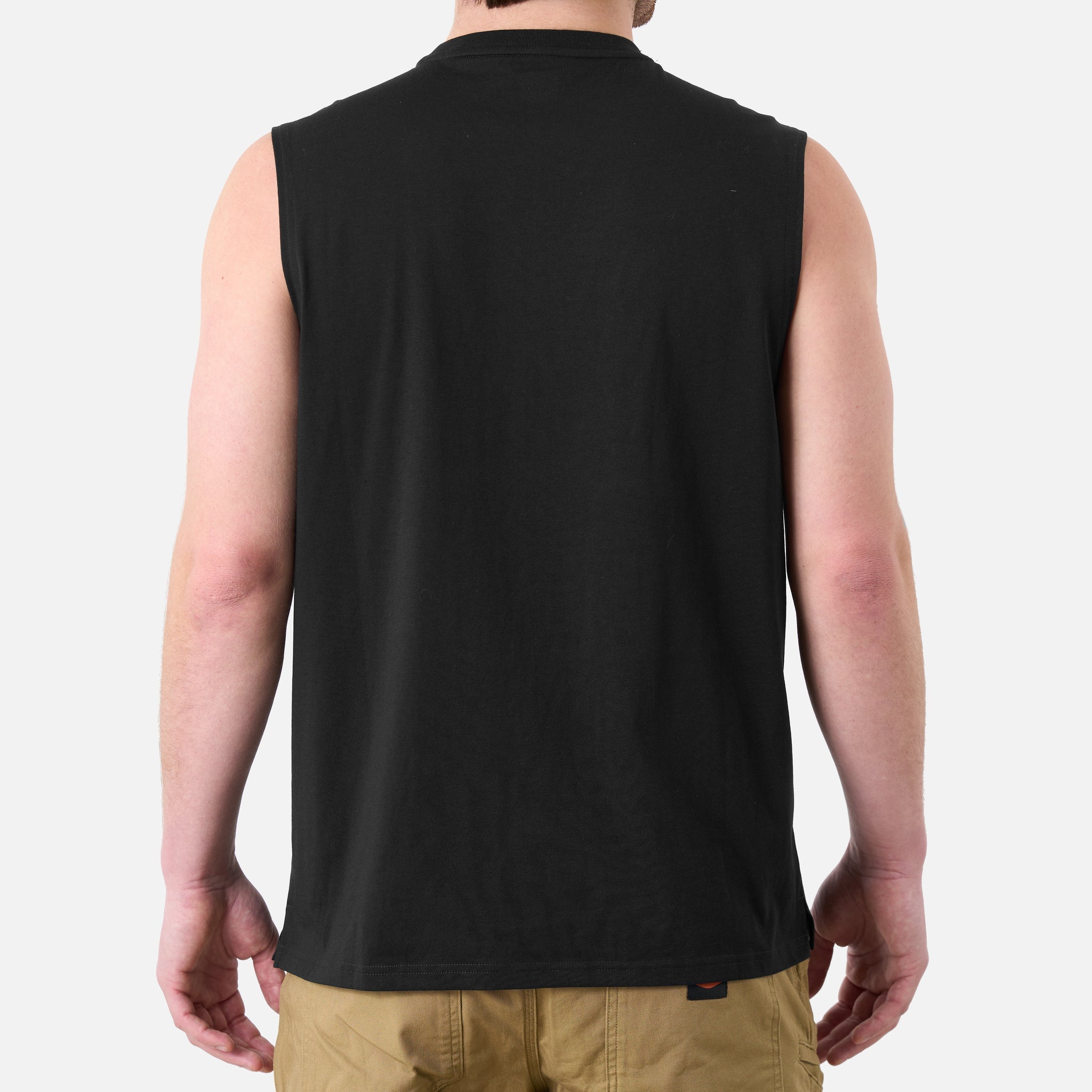 The Martin Sleeveless Pocket Tee - Black