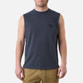 The Martin Sleeveless Pocket Tee - Navy Blue