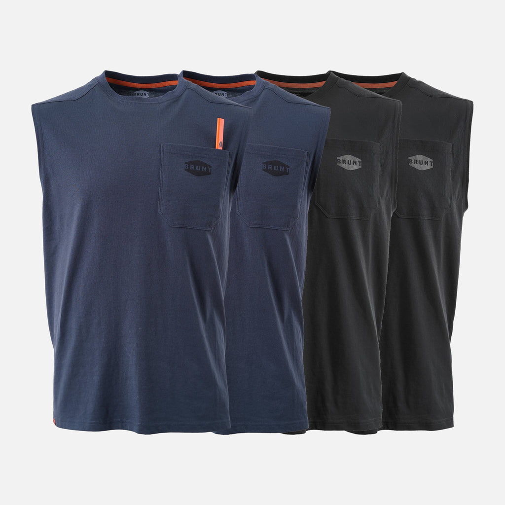 The Martin Sleeveless Pocket Tee Pack - Midnight