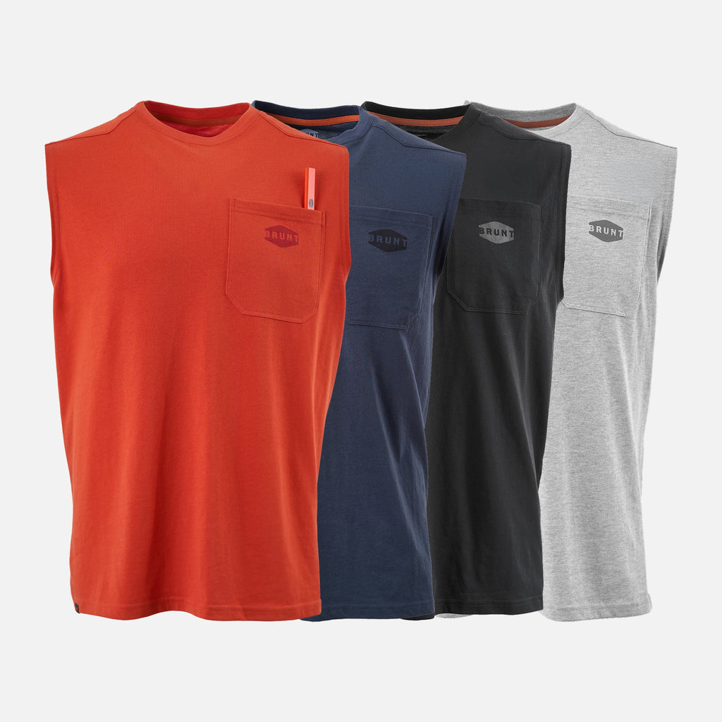 The Martin Sleeveless Pocket Tee Pack - Ember