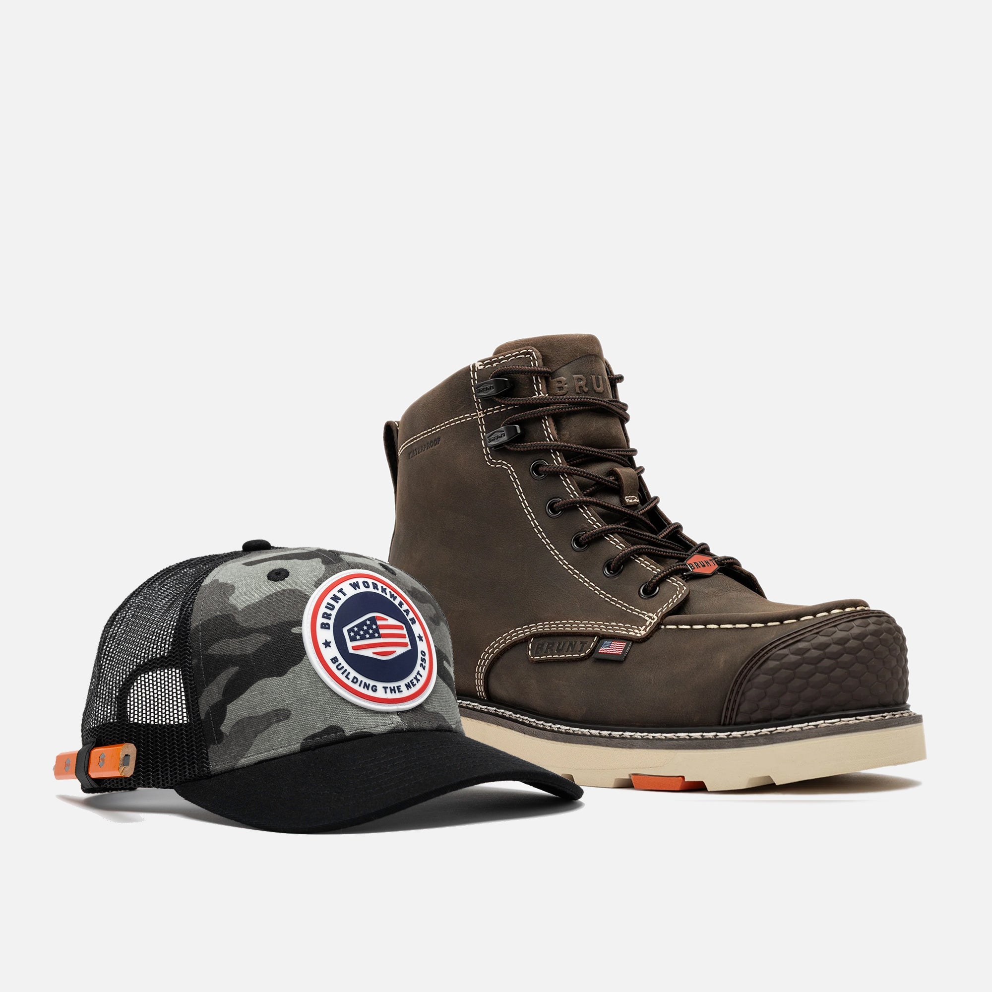 The USA Marin Welted BRUNT Toe Waterproof (Comp Toe) Pack - Dark Brown