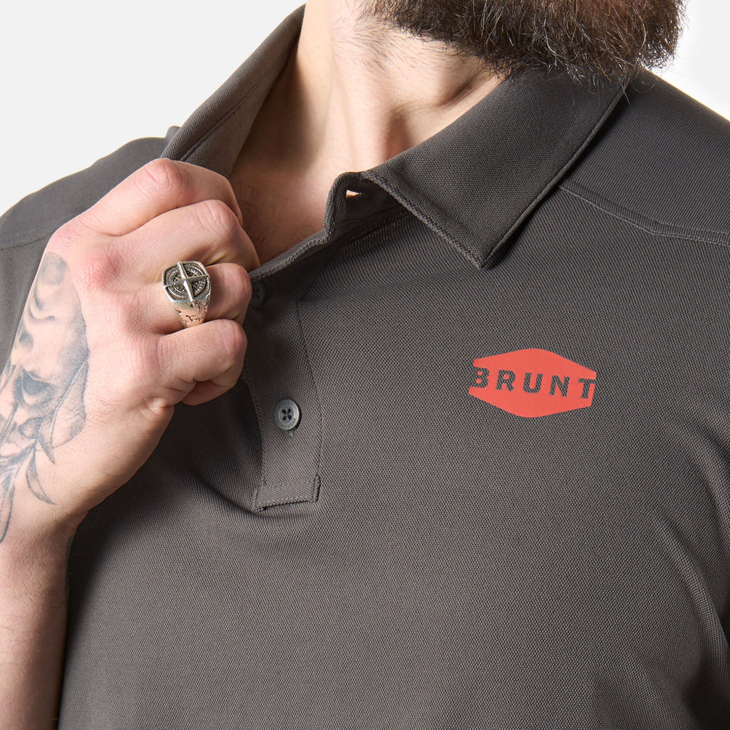 The Stretch Polo - Carbon