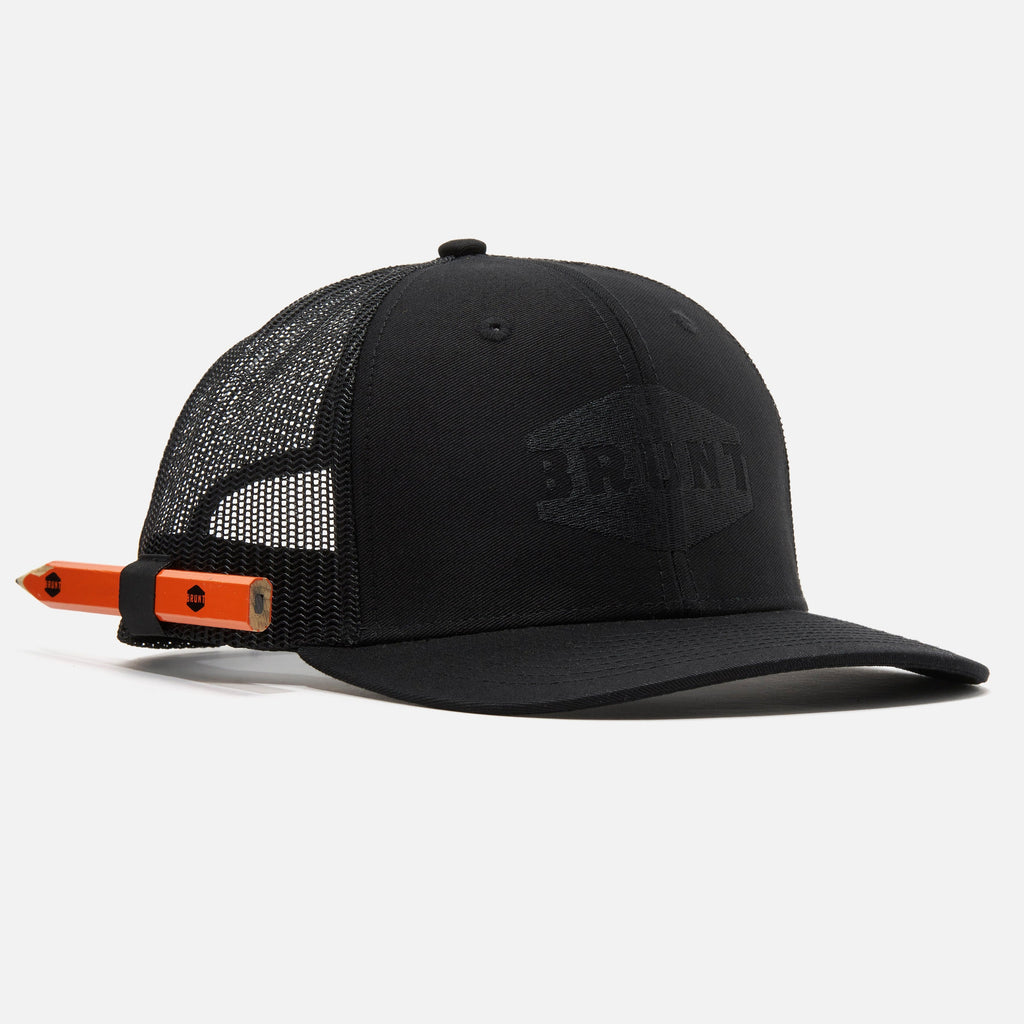 Curved Brim Snapbacks - Black