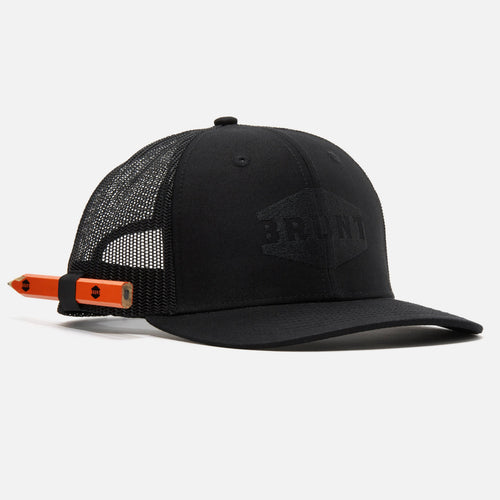 Curved Brim Snapbacks - Black