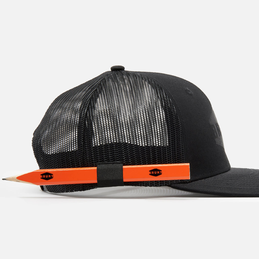 Curved Brim Snapbacks - Black