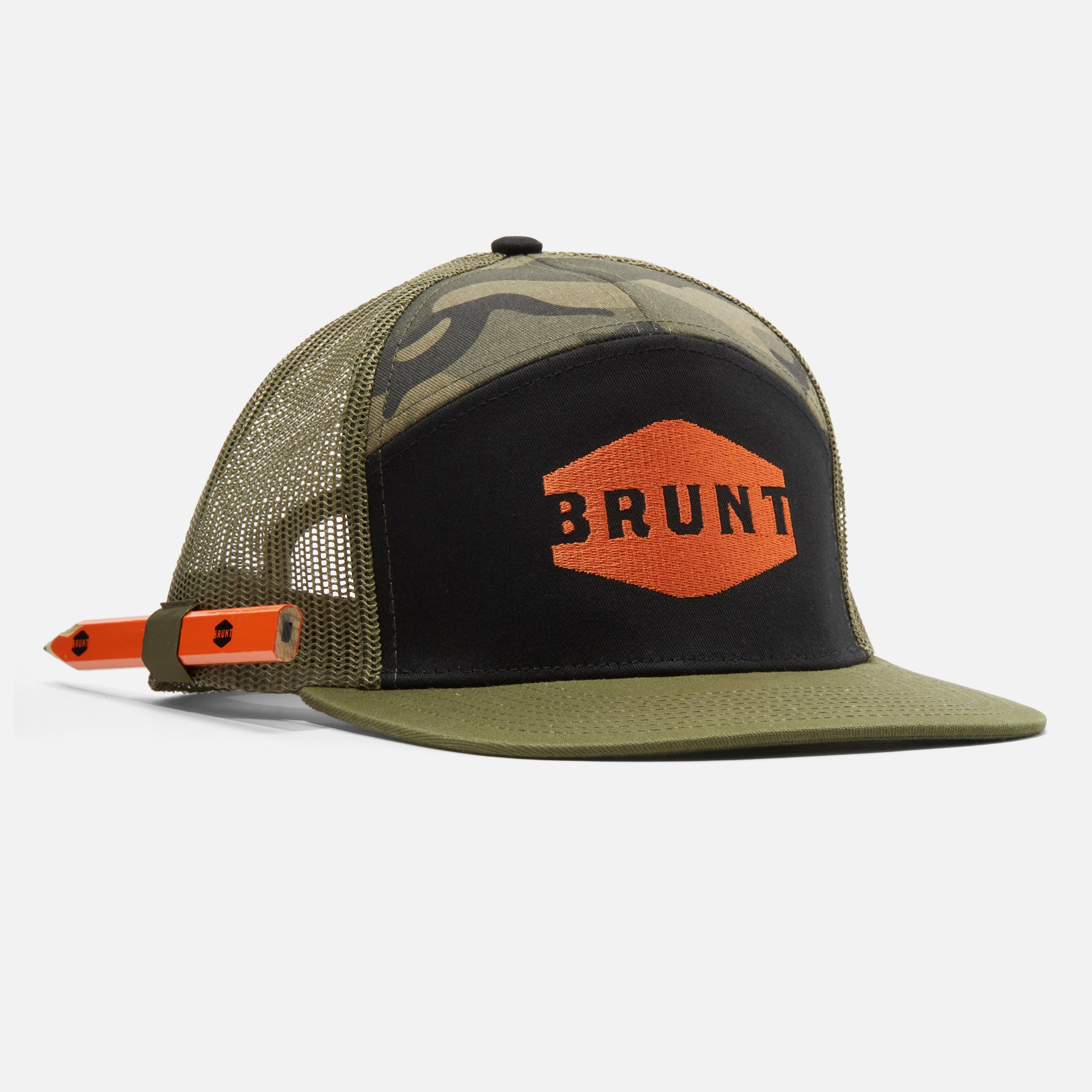 Flat Brim Snapbacks - Army Green Camo