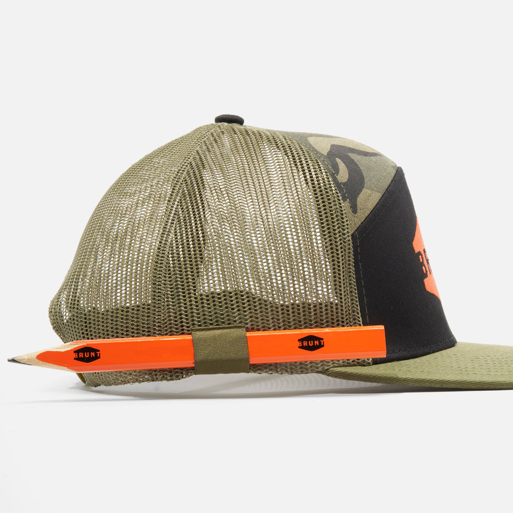 Flat Brim Snapbacks - Army Green Camo