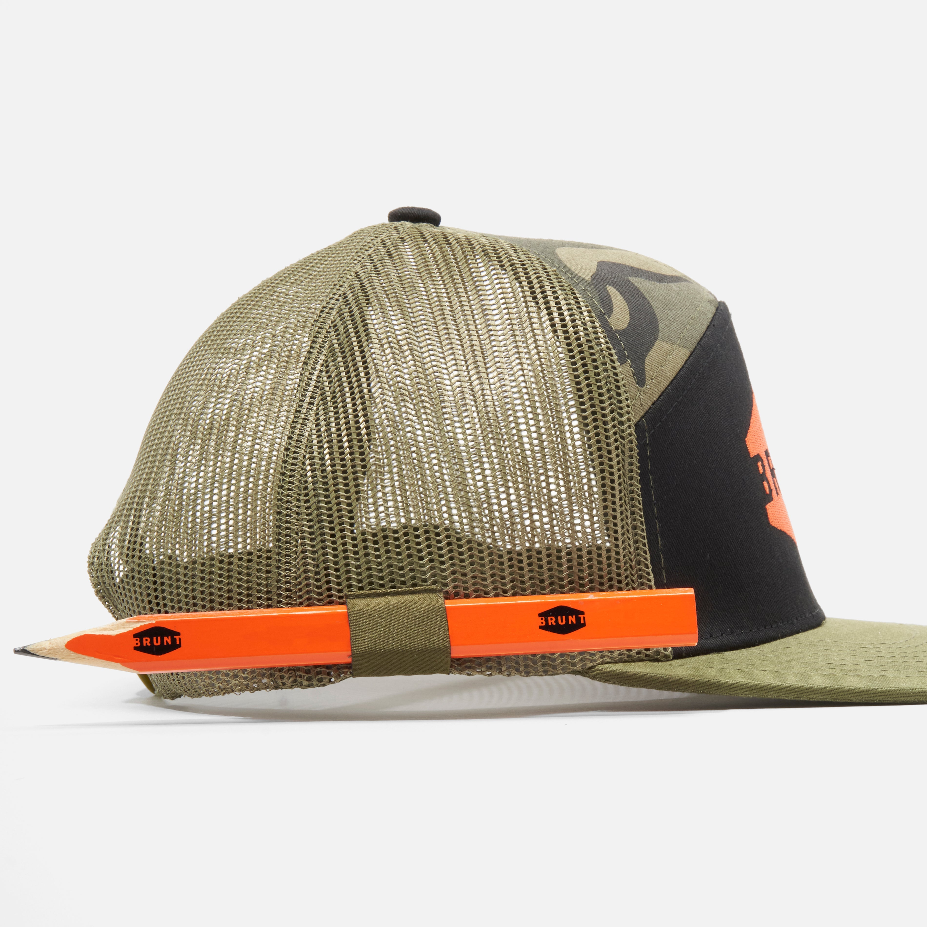 Flat Brim Snapbacks - Army Green Camo