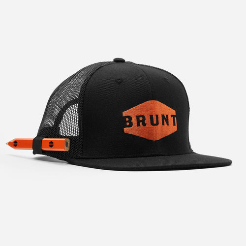 Flat Brim Snapbacks - Black