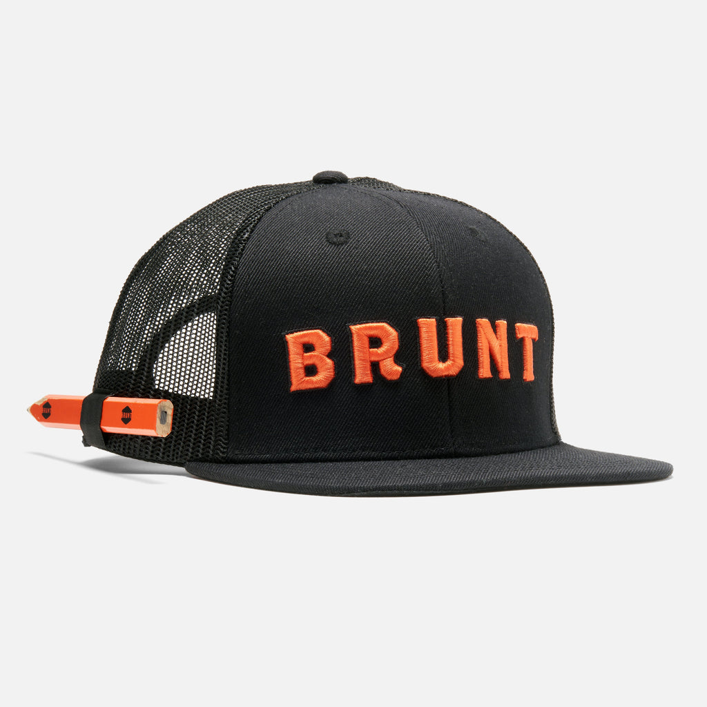 Flat Brim Snapbacks - Black and Orange