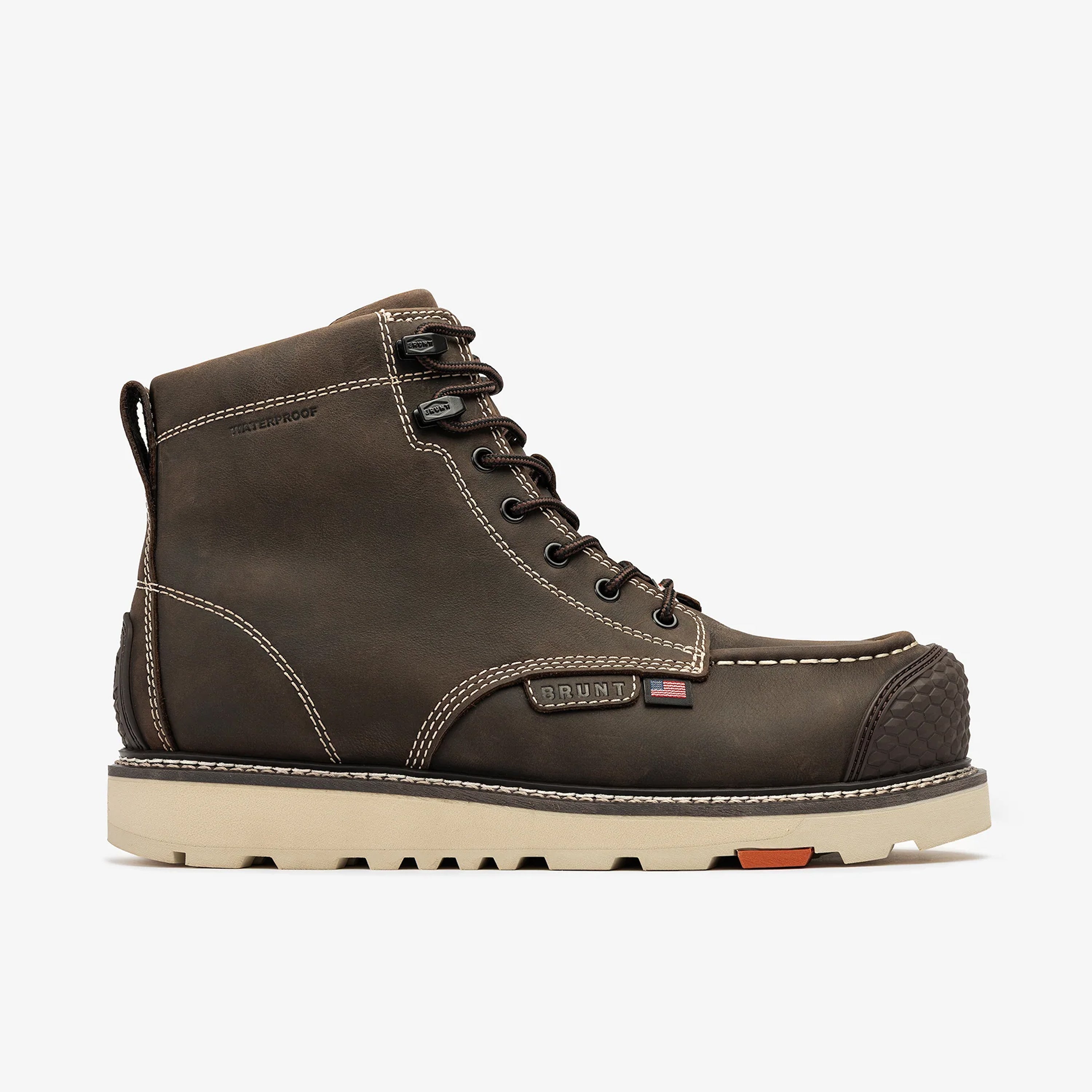 The USA Marin Welted BRUNT Toe Waterproof (Comp Toe) - Dark Brown