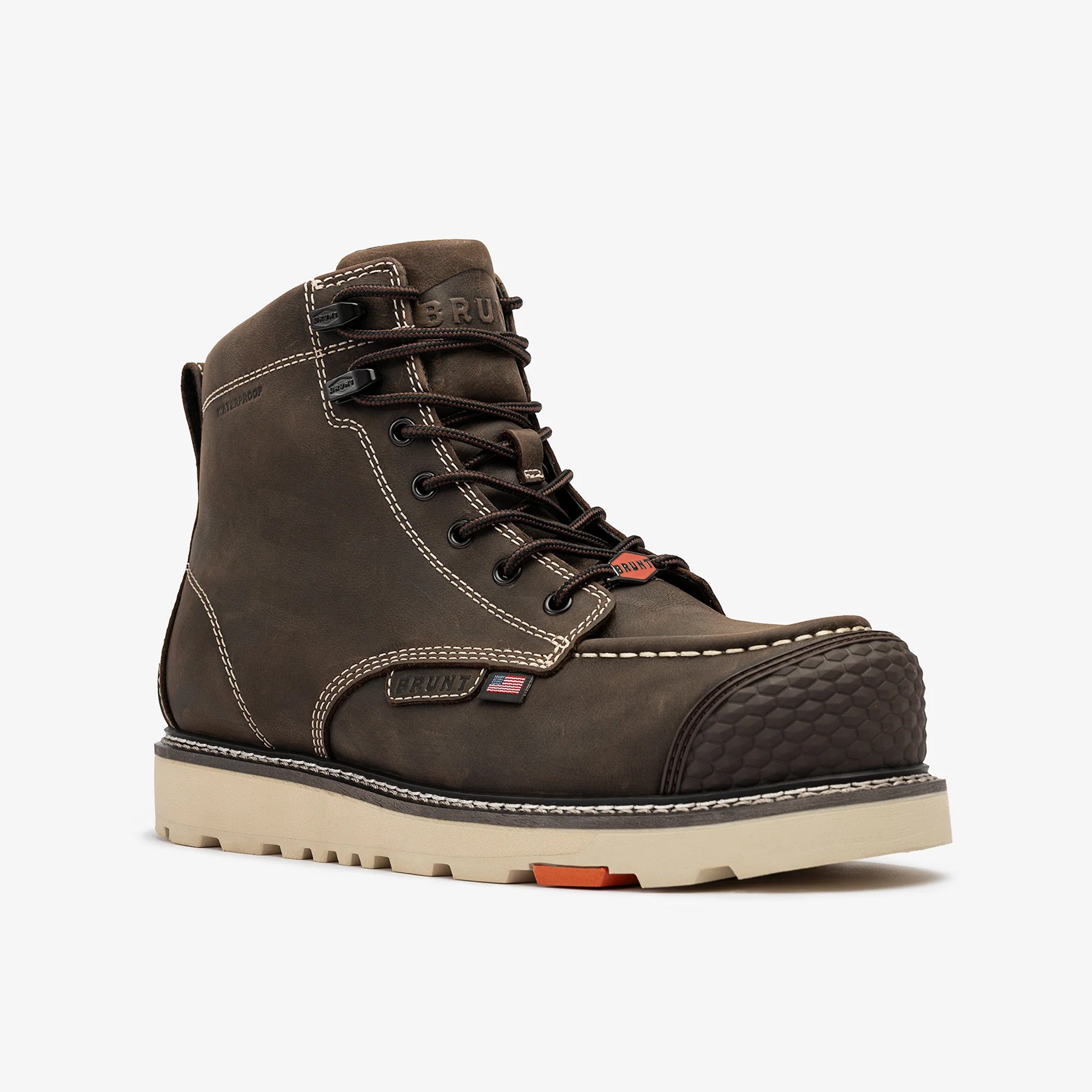 The USA Marin Welted BRUNT Toe Waterproof (Comp Toe) - Dark Brown