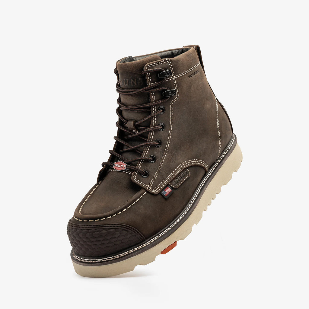 The USA Marin Welted BRUNT Toe Waterproof (Comp Toe) - Dark Brown