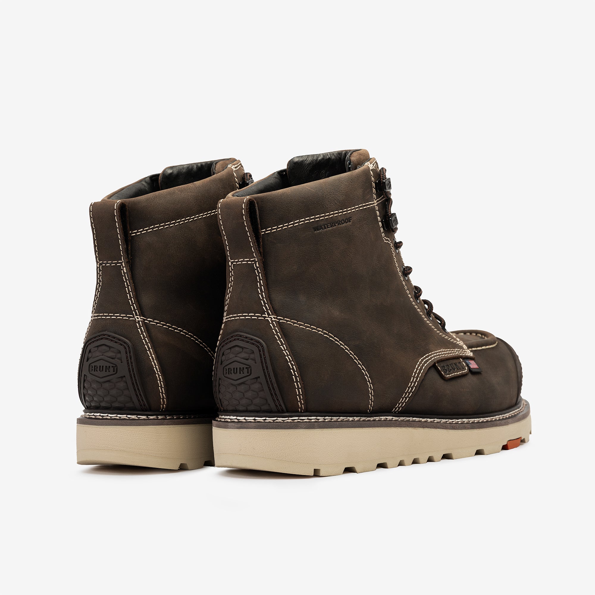 The USA Marin Welted BRUNT Toe Waterproof (Comp Toe) Pack - Dark Brown