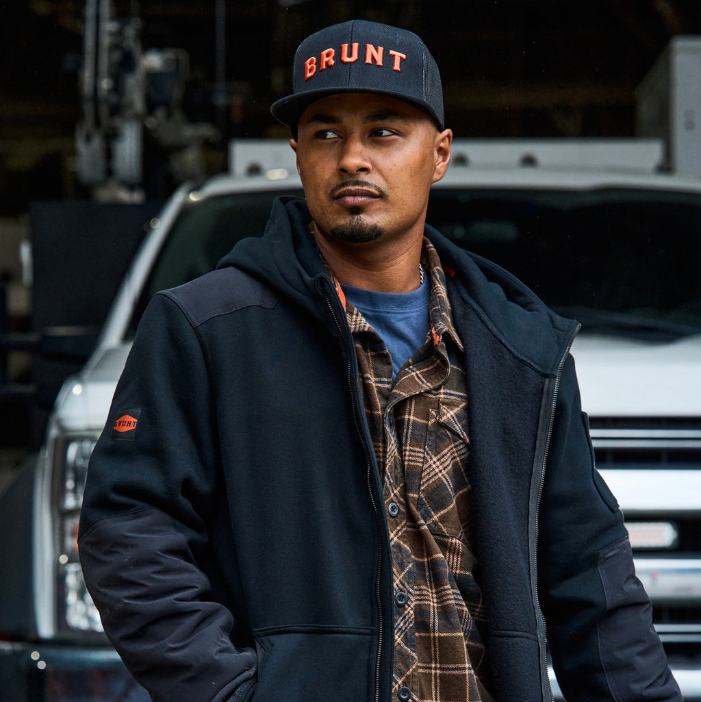Flat Brim Snapbacks - Black and Orange