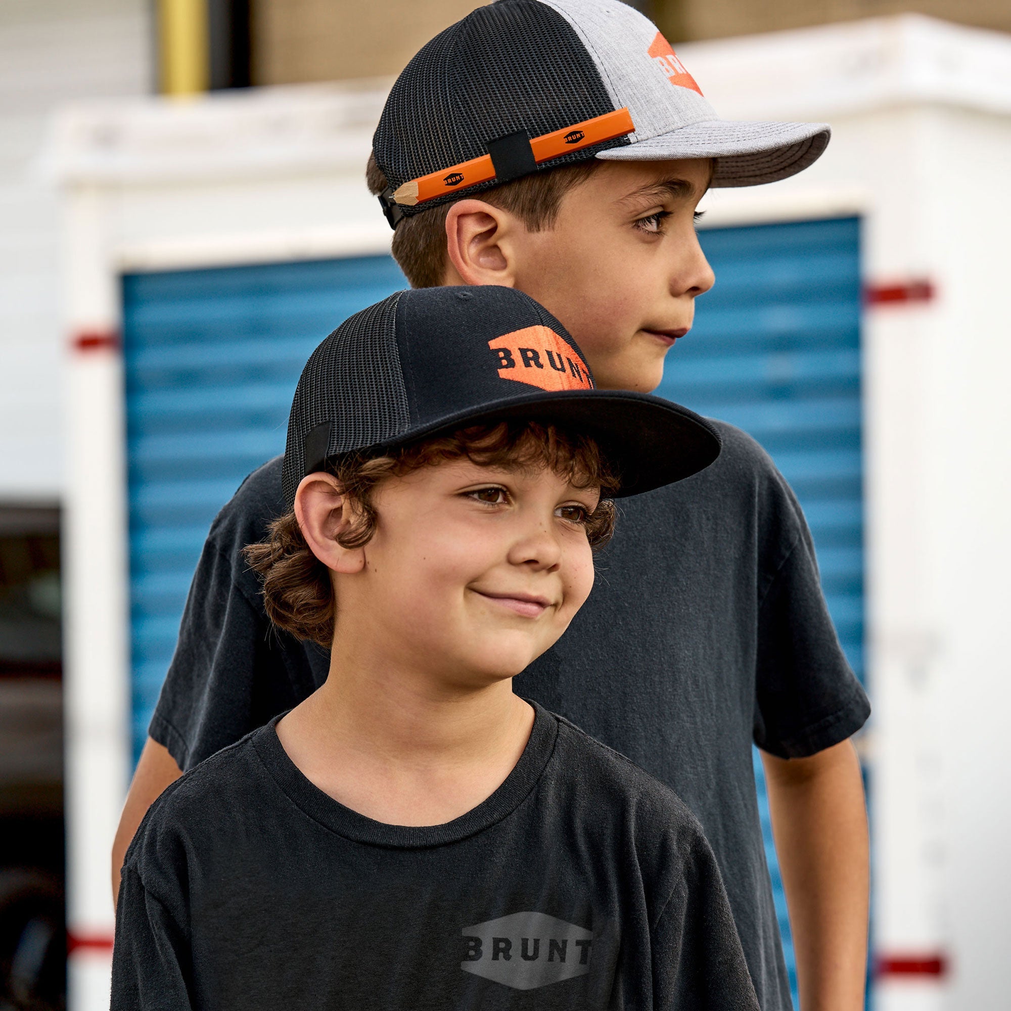 Kids Flat Brim Snapback - Black