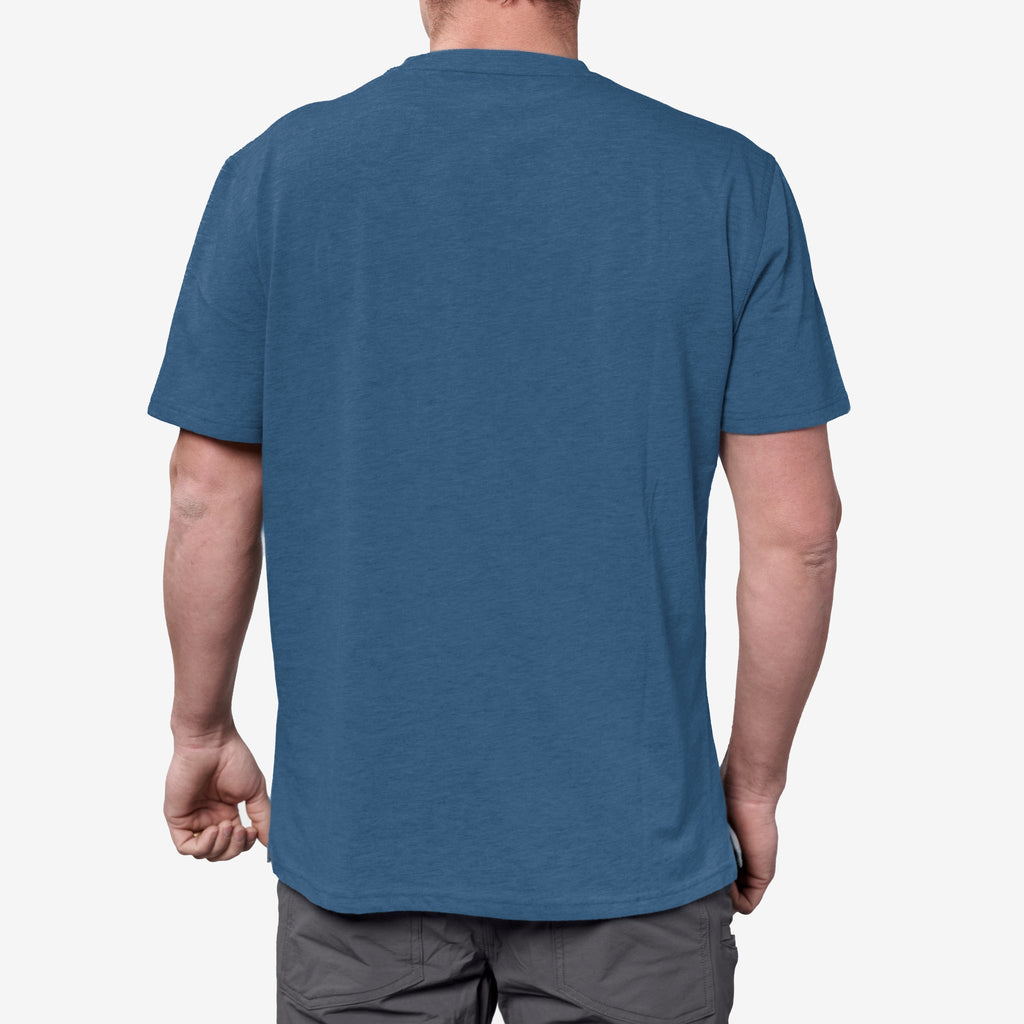 The Martin Pocket Tee - Heather Blue