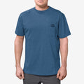 The Martin Pocket Tee - Heather Blue