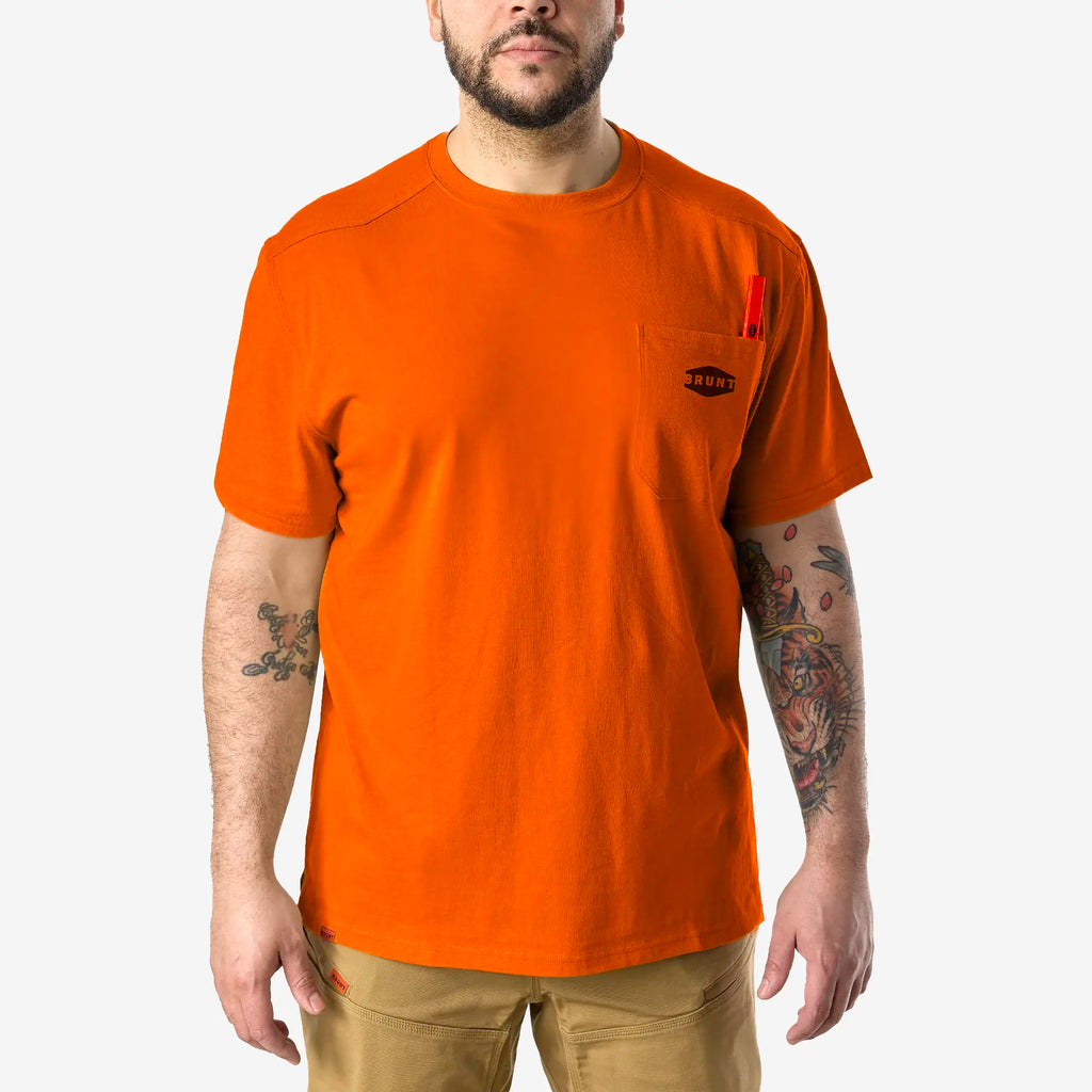 The Martin Pocket Tee - Safety Orange