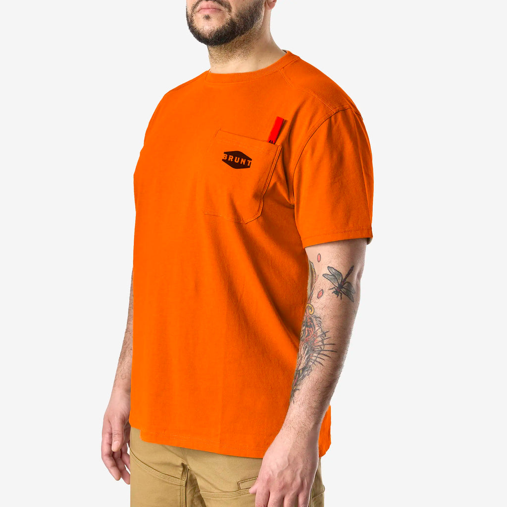 The Martin Pocket Tee - Safety Orange