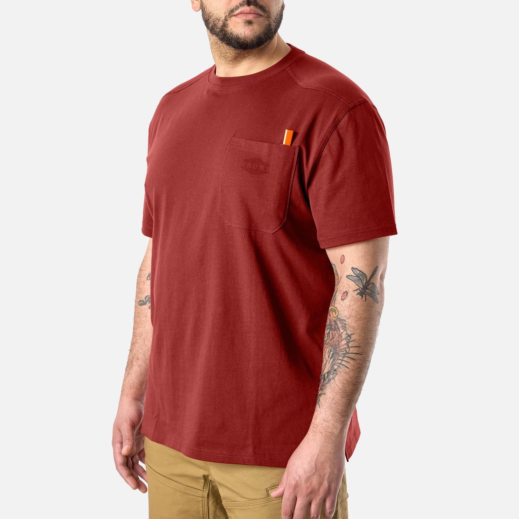 The Martin Pocket Tee - Brick Red