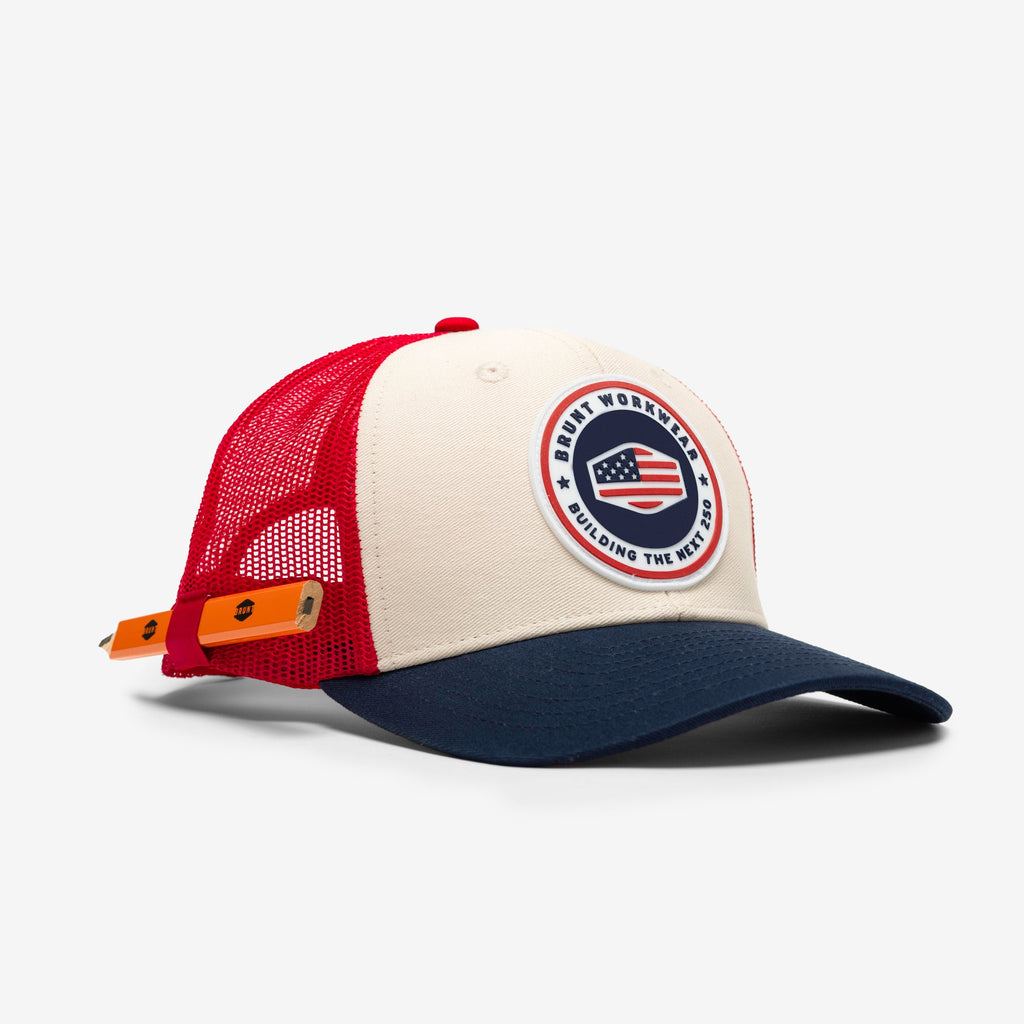 The BRUNT USA 250 Curved Brim Snapback - Limited Edition Red White And Blue