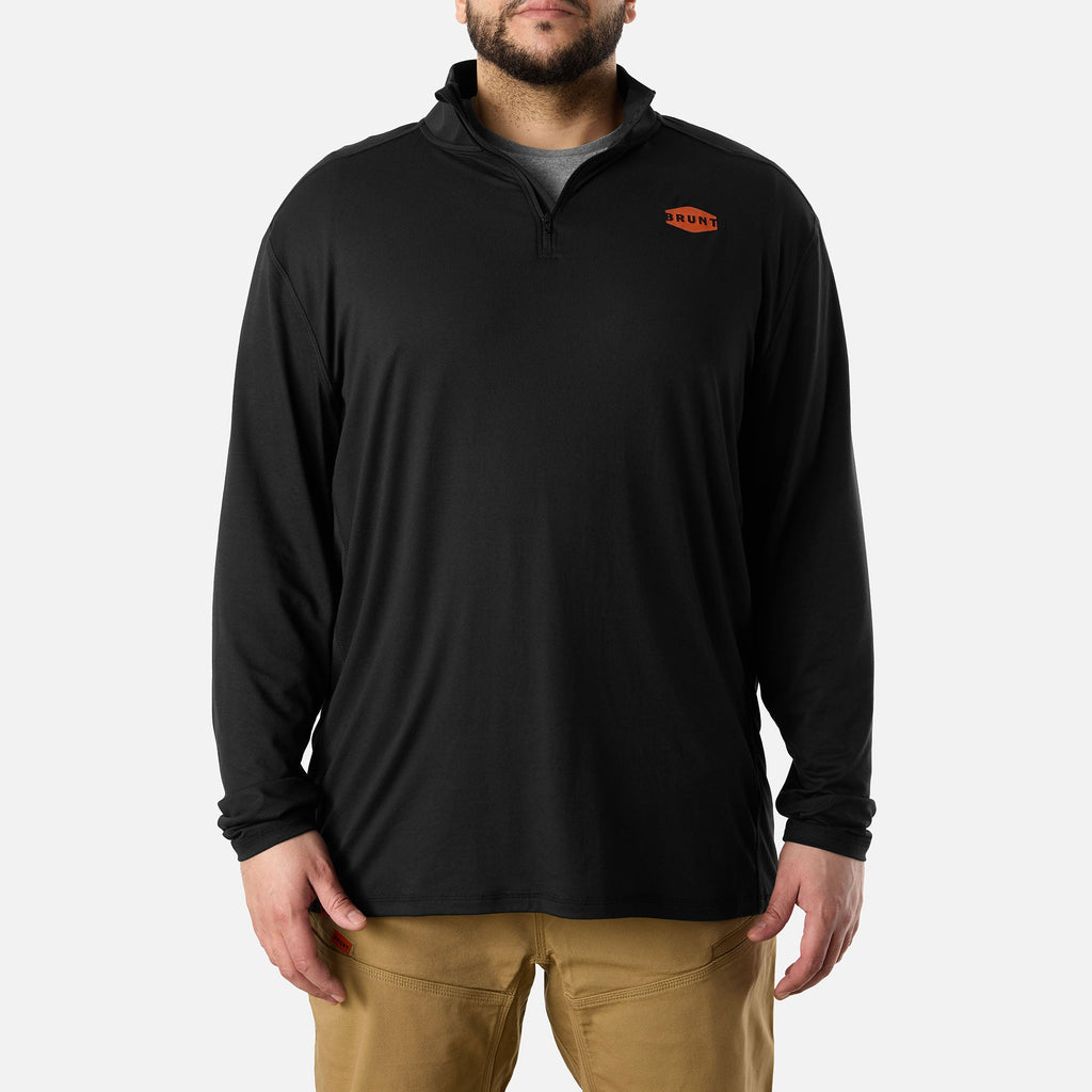 The McKenna 1\/4 Zip Long Sleeve Tech Shirt - Black
