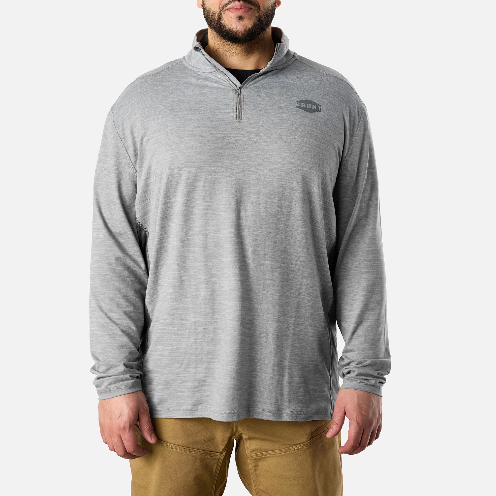 The McKenna 1\/4 Zip Long Sleeve Tech Shirt - Grey Heather